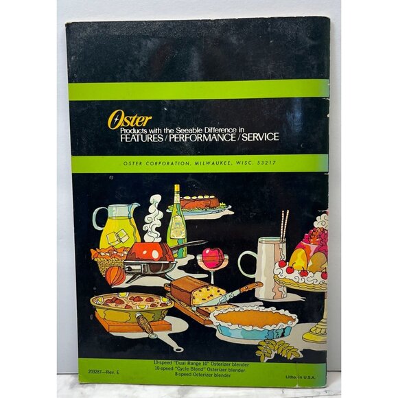 Osterizer Blender Spin Cookery Cookbook Vintage 1972 Recipes Oster Instructions - Picture 8 of 8